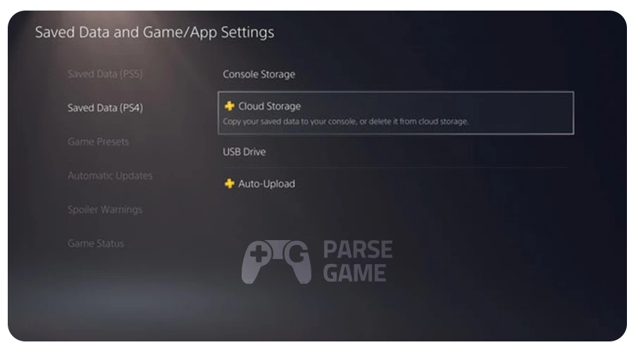 انتقال داده از PS4 به PS5 با فضای ابری پلاس